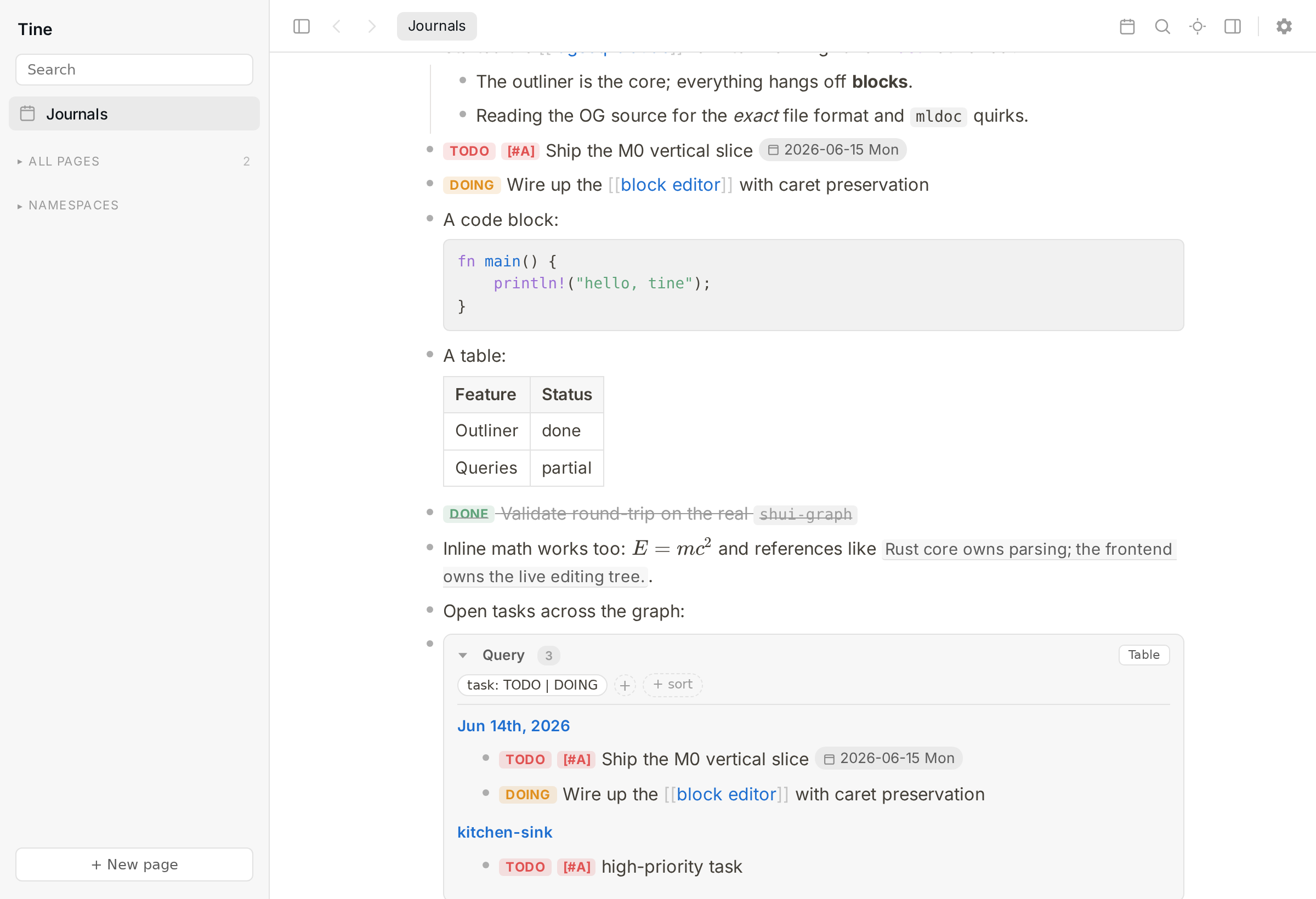 Query results and the visual query builder
